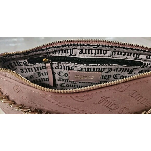 New Juicy Couture Y2K Style "Not Your Babe Shoulder Bag" Pink NWT - Picture 5 of 9